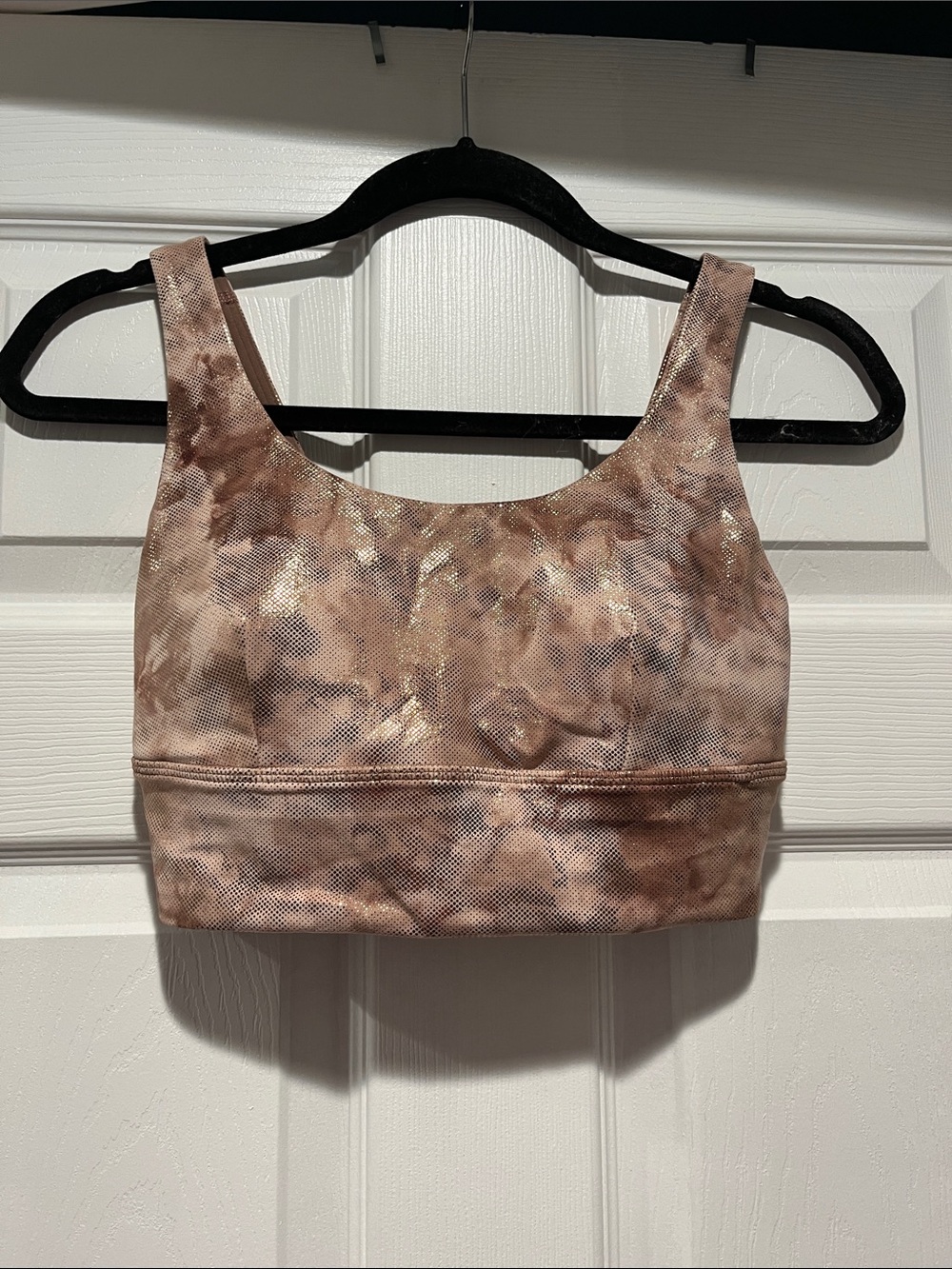 lululemon athletica Marble-Print Crop Tank in Blush Taupe